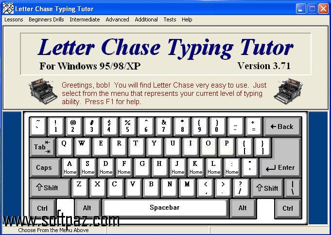 Typing tutor for windows xp